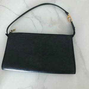 Epi Leather LV envelope in black